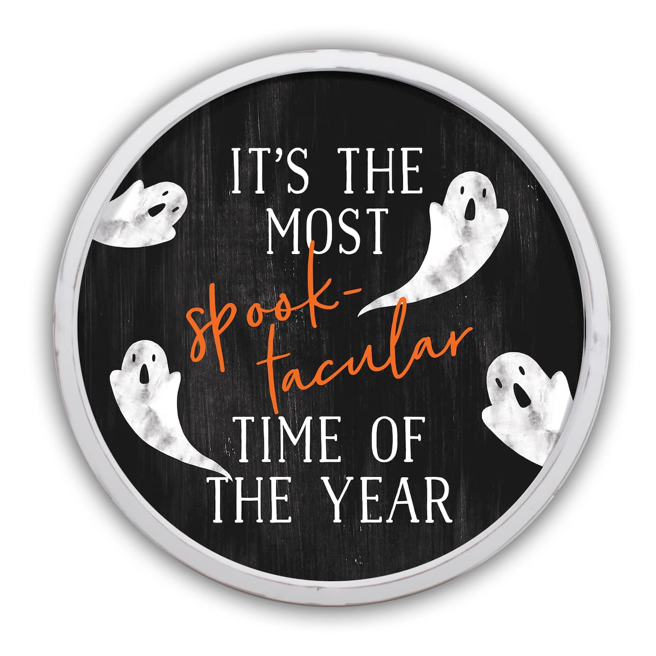 It's the Most Spook-tacular Time of the Year Round Framed Print Wall Art